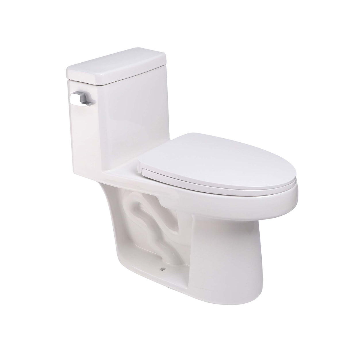 Toilette monobloc Cindy avec cuve allongée et siège à fermeture lente, 4,8 L