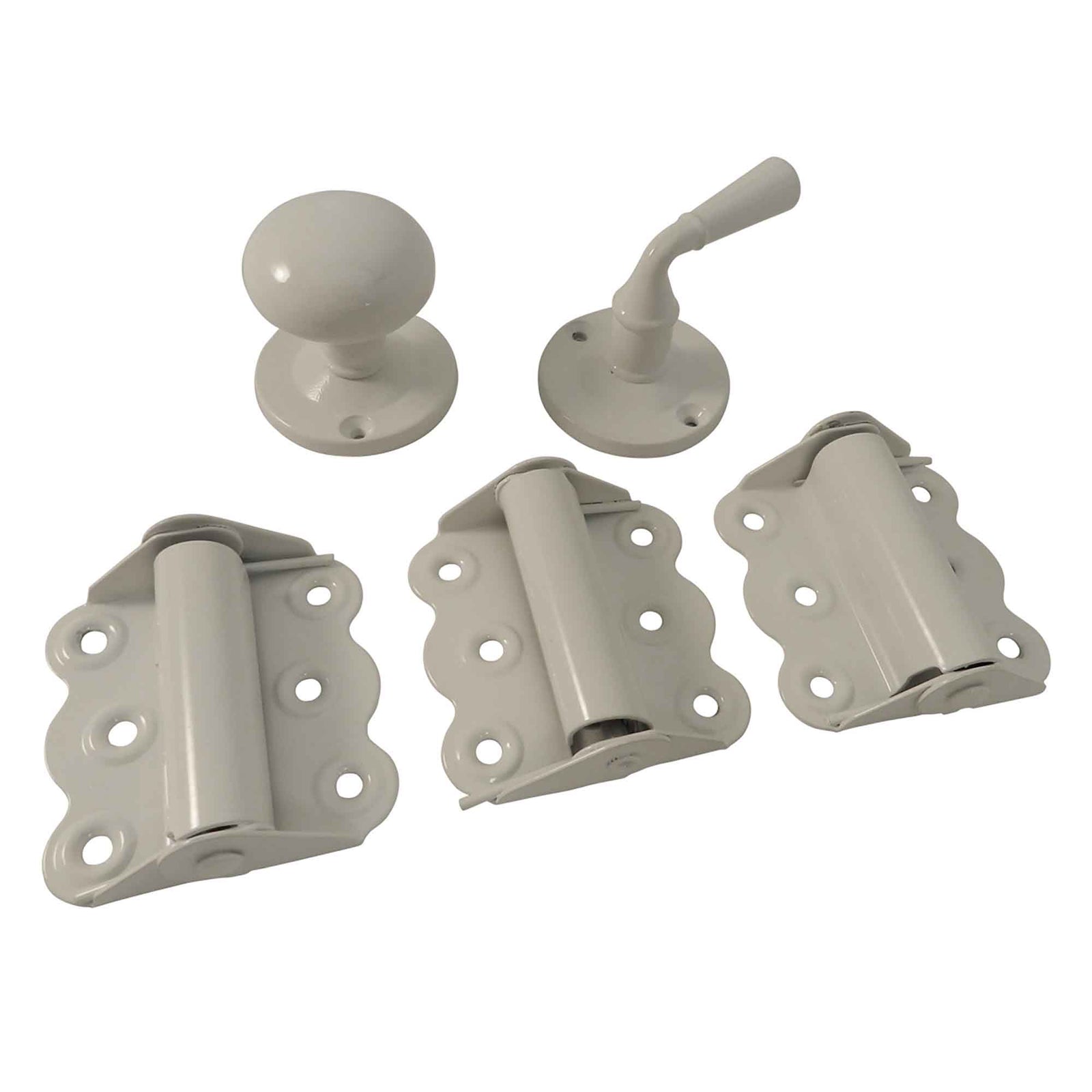 Kit de quincaillerie pour porte moustiquaire, blanc