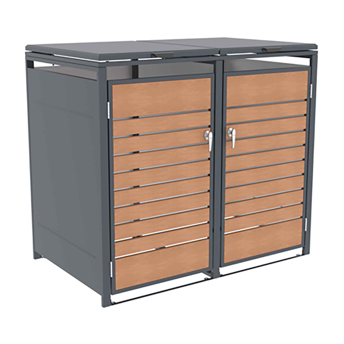 Remise double pour bacs de 360 L, 52" x 36,3" x 46,8"