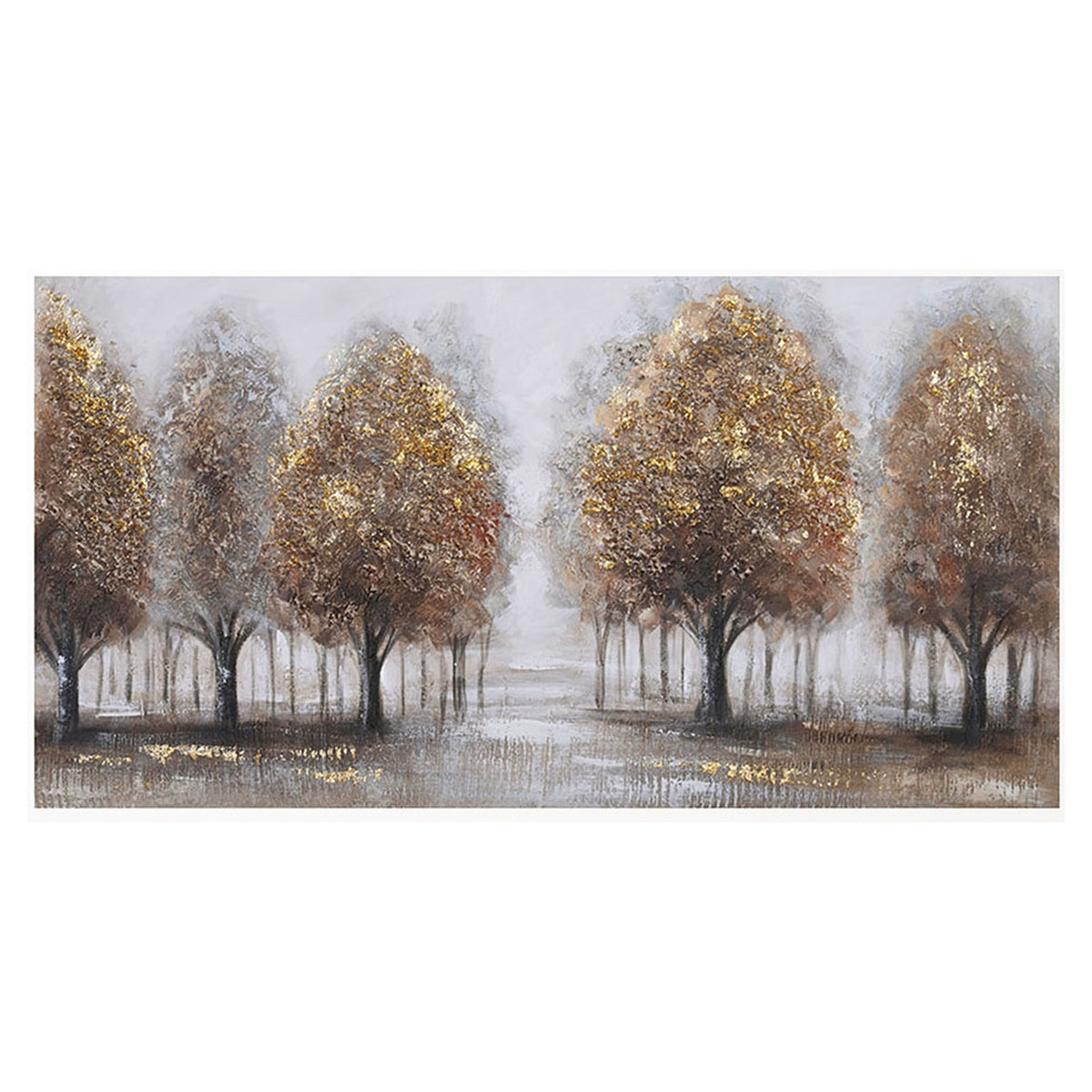 Canevas de sentier dans la forêt dorée, 45-1/4" x 23-1/2''