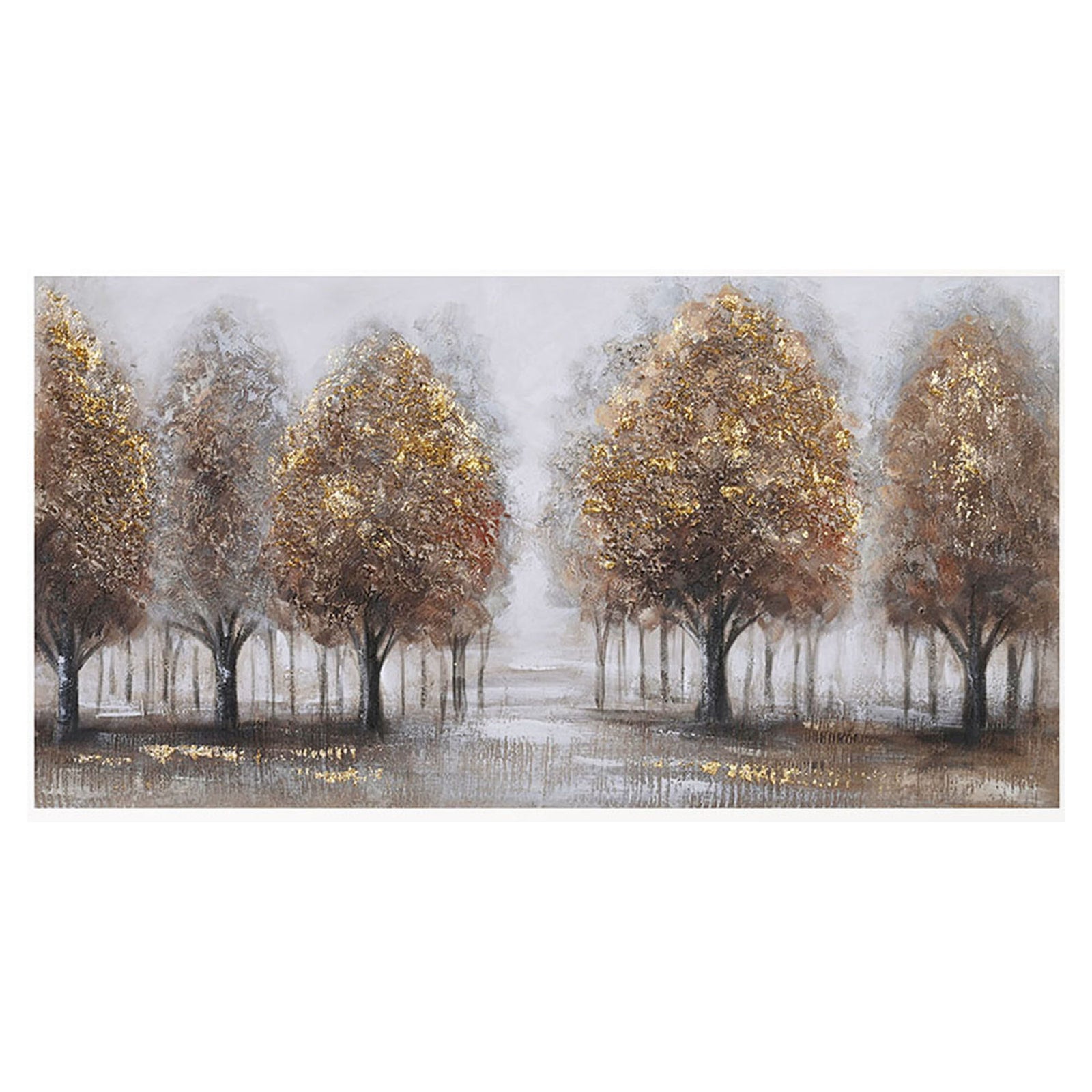 Canevas de sentier dans la forêt dorée, 45-1/4" x 23-1/2''
