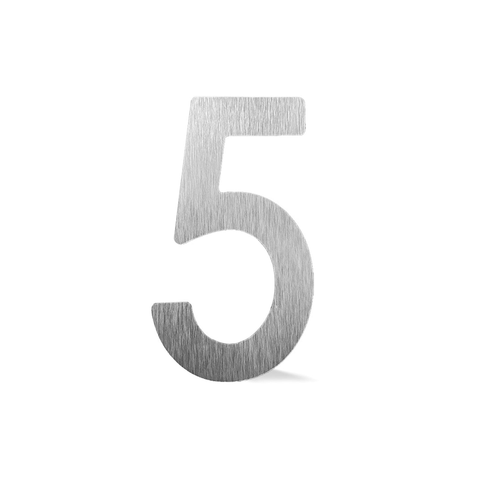 Chiffre autocollant de 4’’en ABS, #5 (aluminium)
