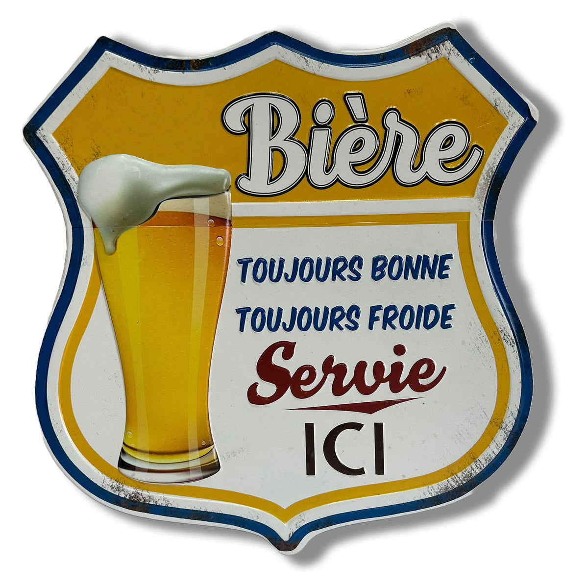 Enseigne murale en étain « Bières TOUJOURS BONNES », 16" x 16-1/2"