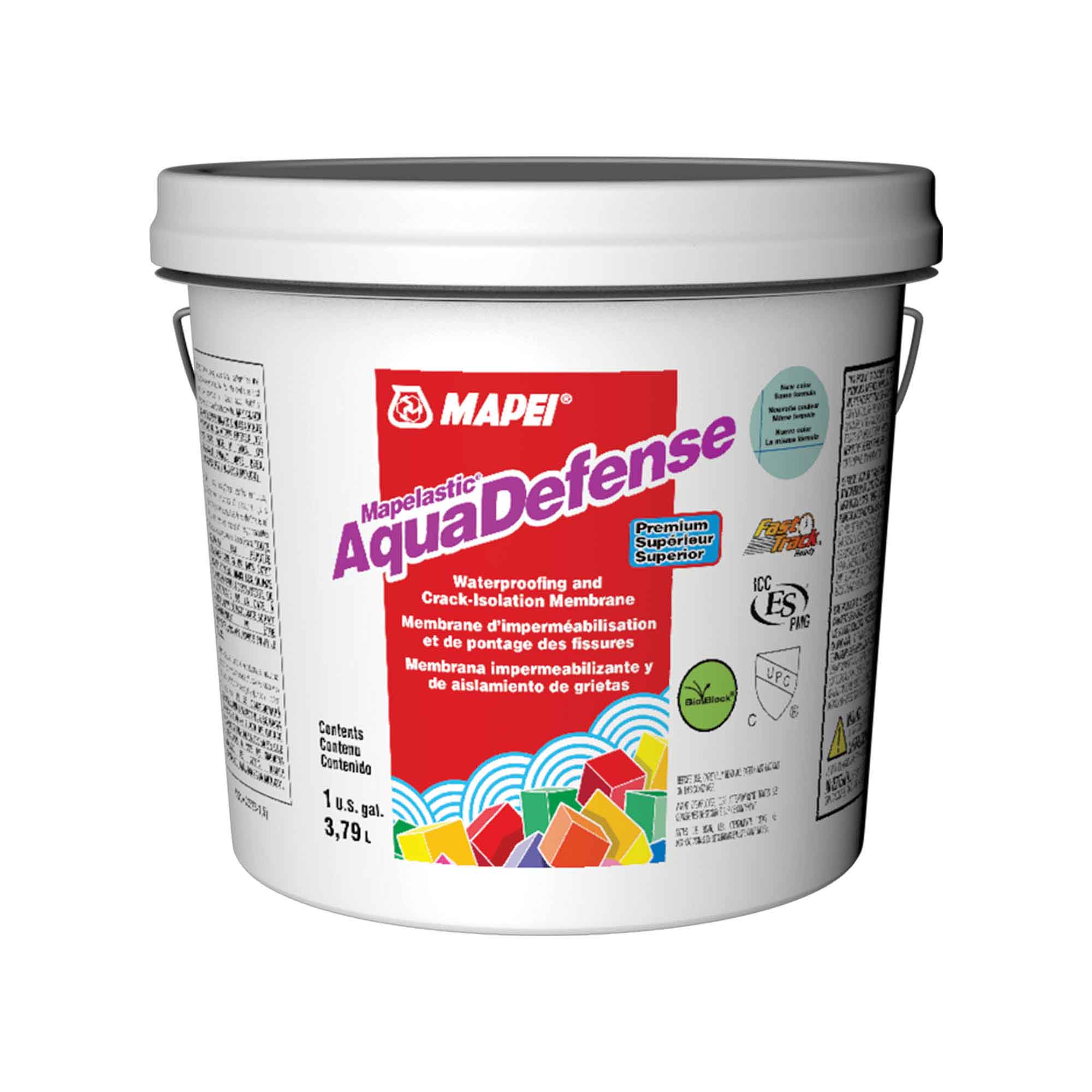 Membrane d’imperméabilisation et de pontage de fissures Mapelastic AquaDefense, 3,79 L 