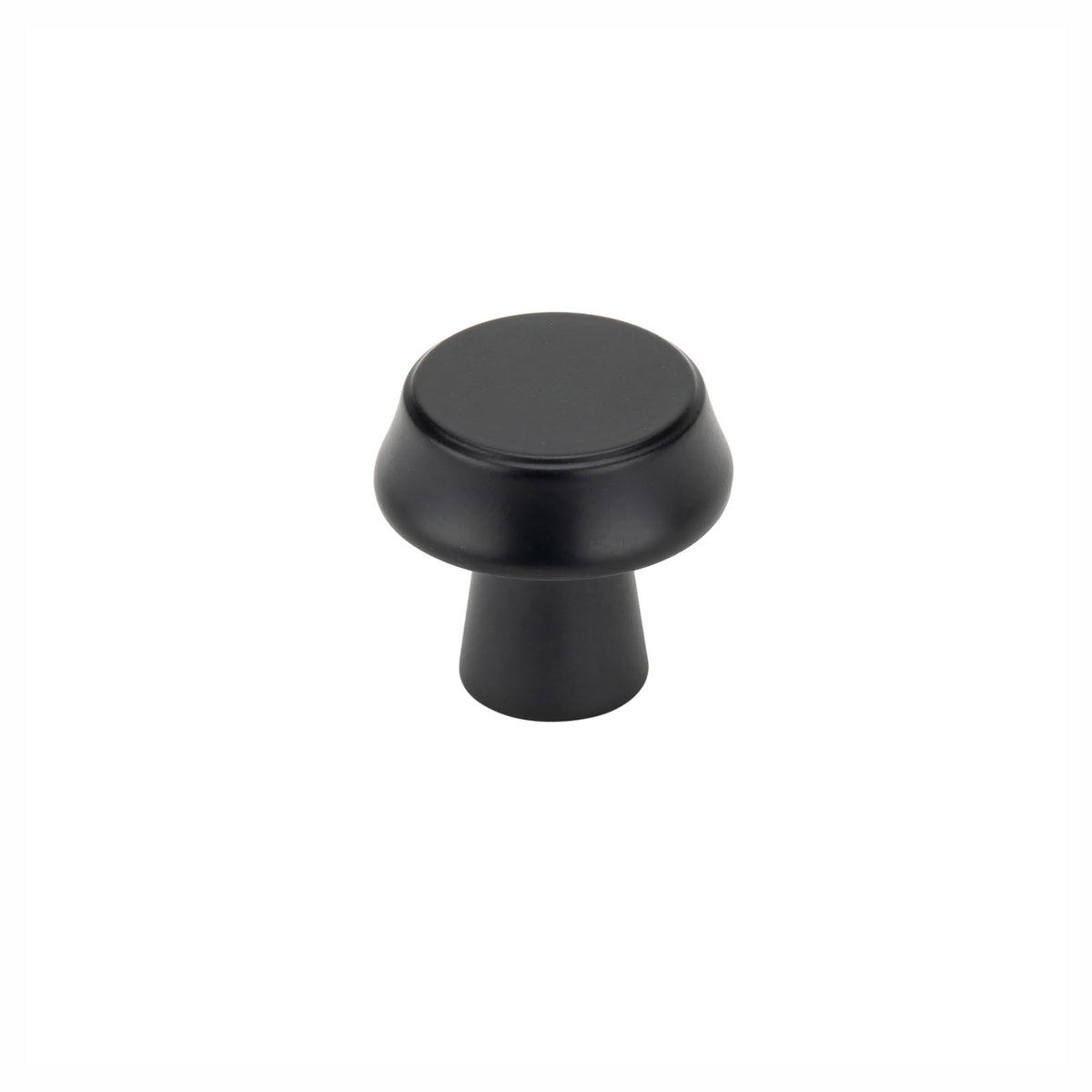 Bouton Québec en métal noir mat, 27 mm