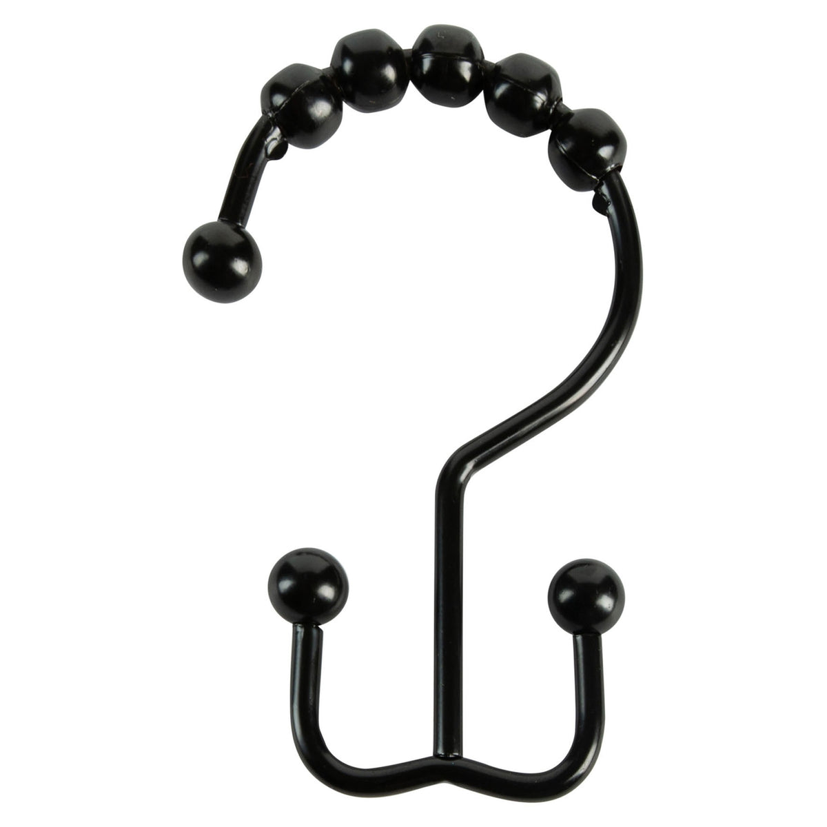 Crochet Annex pour rideaux de douche, noir (12 unités)