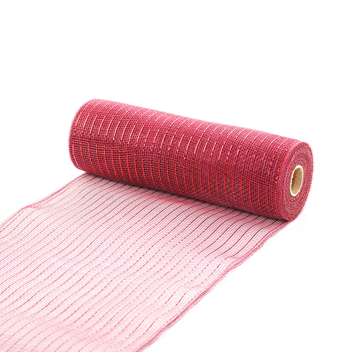 Ruban décoratif en mailles brillantes de 10,5" x 10 verges, bourgogne étincelant