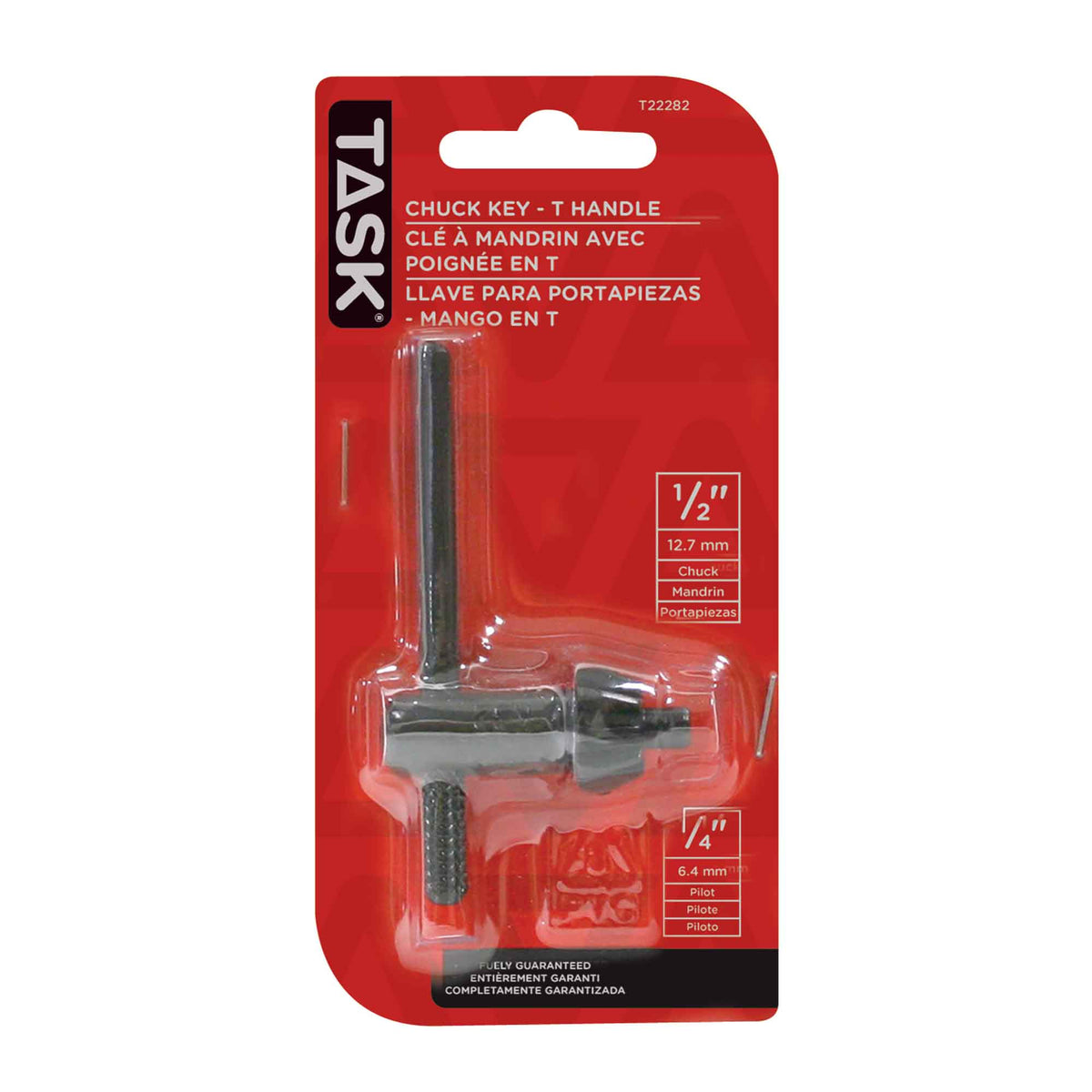 Clé de mandrin avec poignée en T, 1/2''