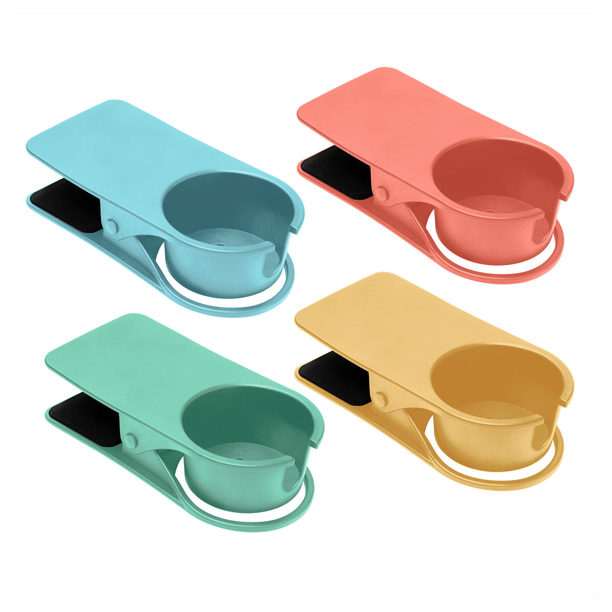 Porte-gobelet à pince, choix entre 4 couleurs