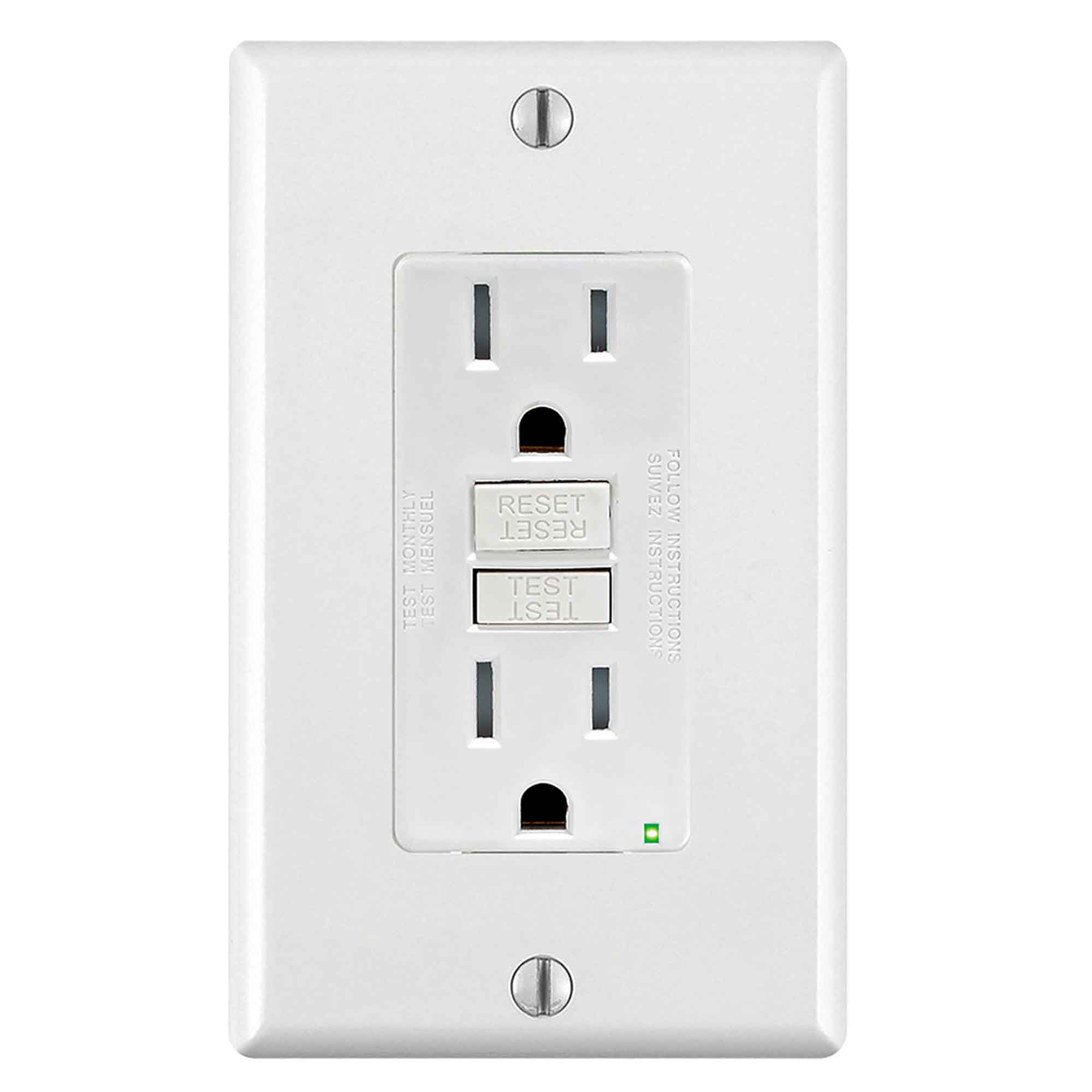 Prise Decora DDFT de 15 A / 125 V, blanc