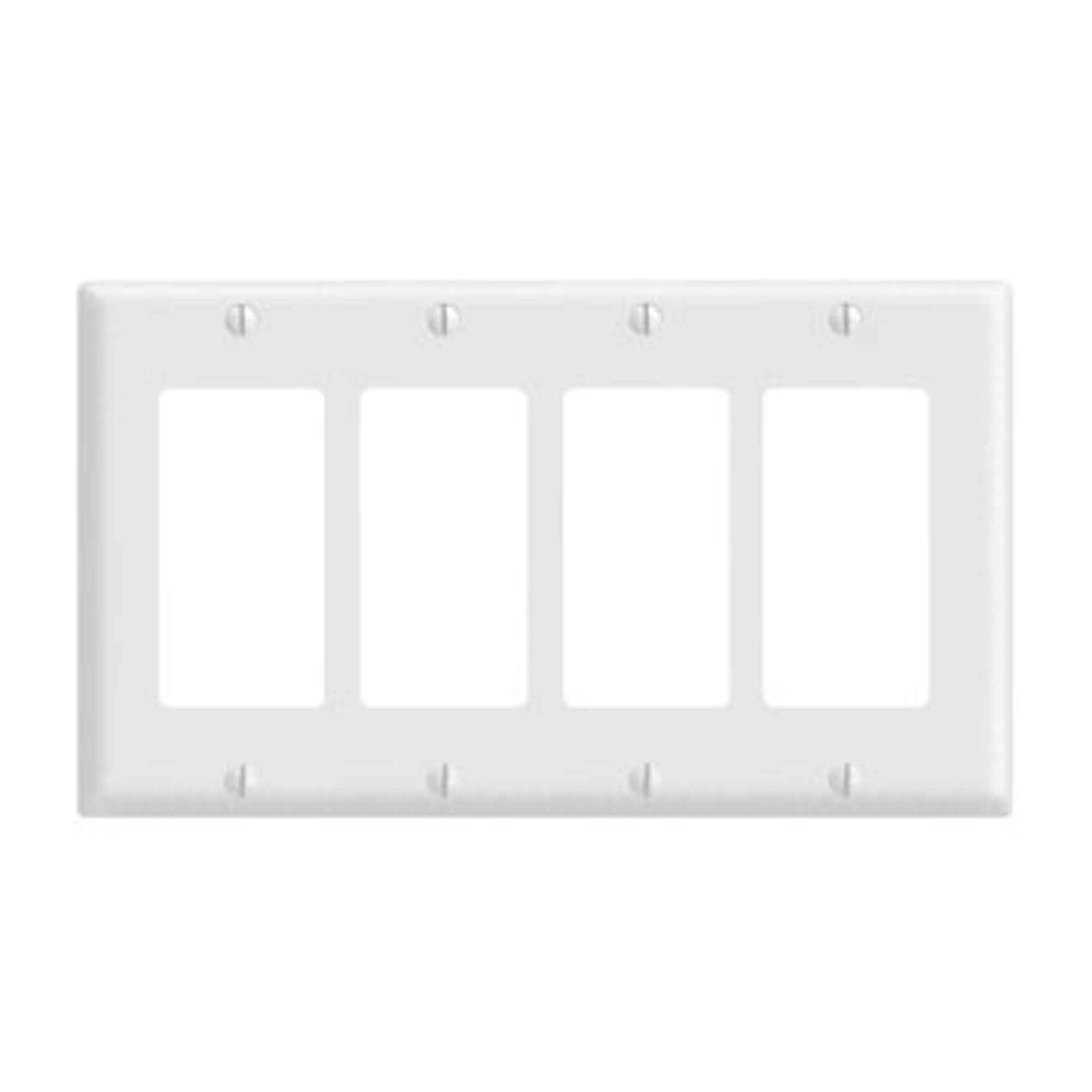 Plaque murale Decora pour 4 dispositifs, blanc
