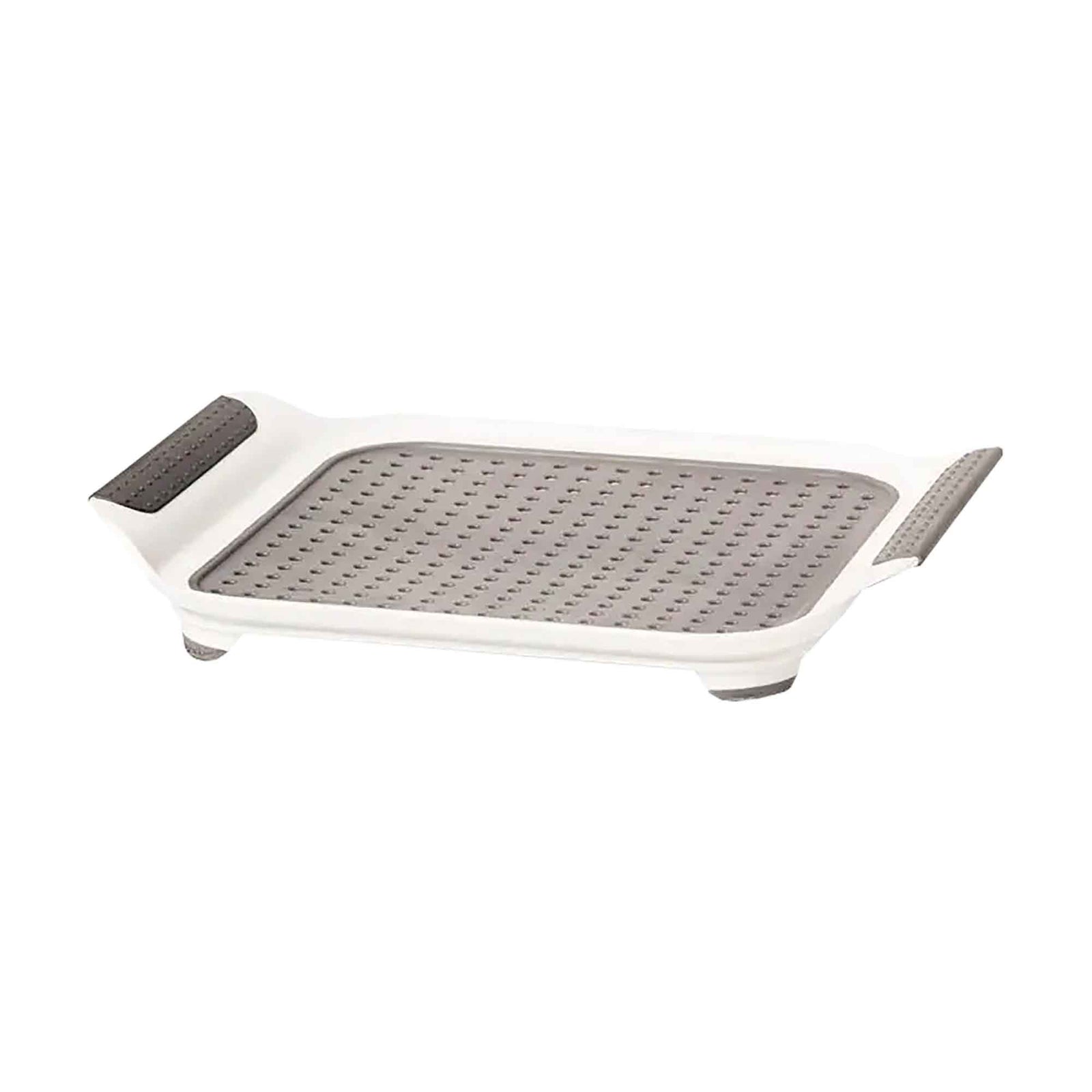 Tapis d'évier blanc et gris, 12" x 14,5"