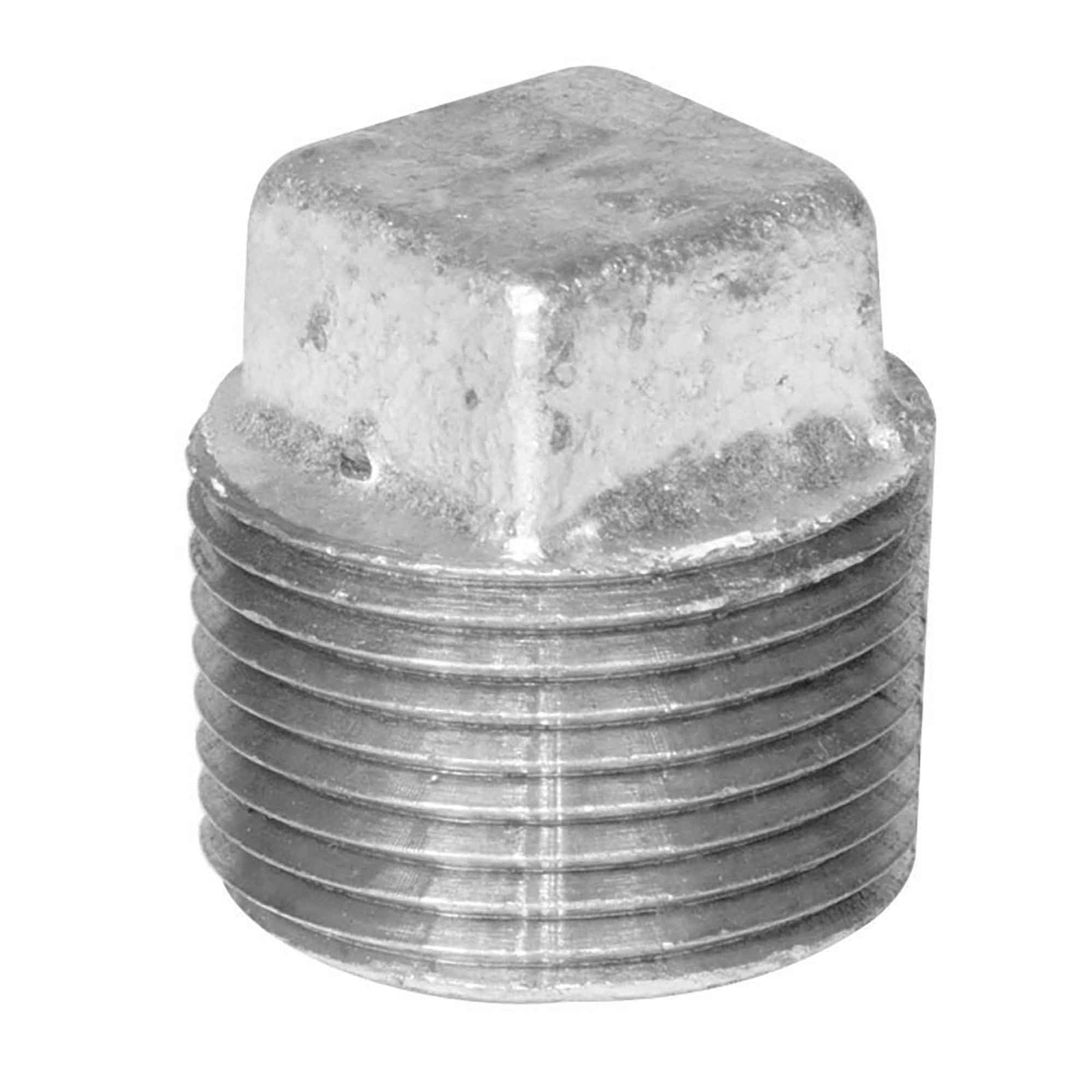 Raccord bouchon mâle en fonte galvanisée, 1"