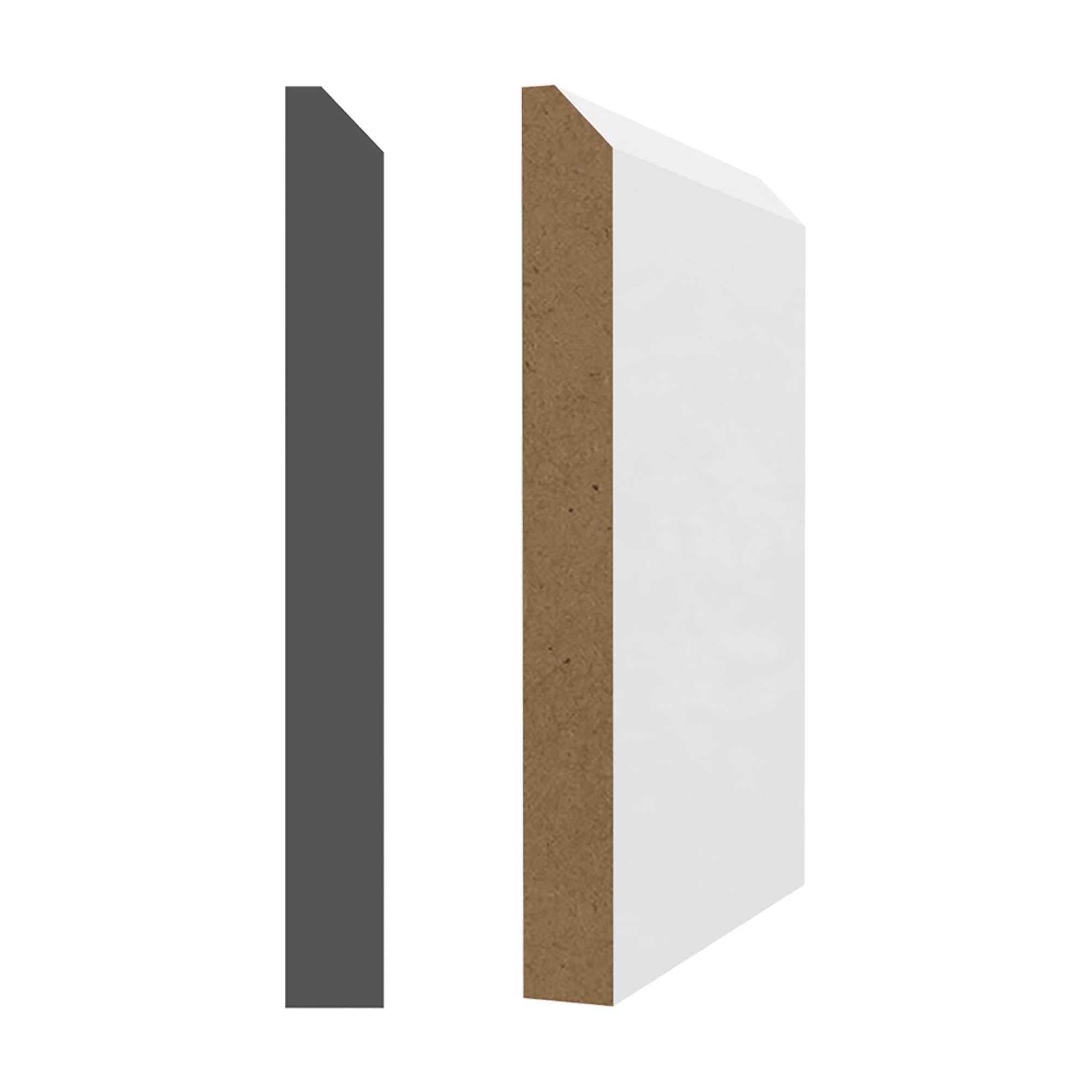 Plinthe en MDF avec apprêt blanc 5/8'' x 5-1/2'' x 16' 