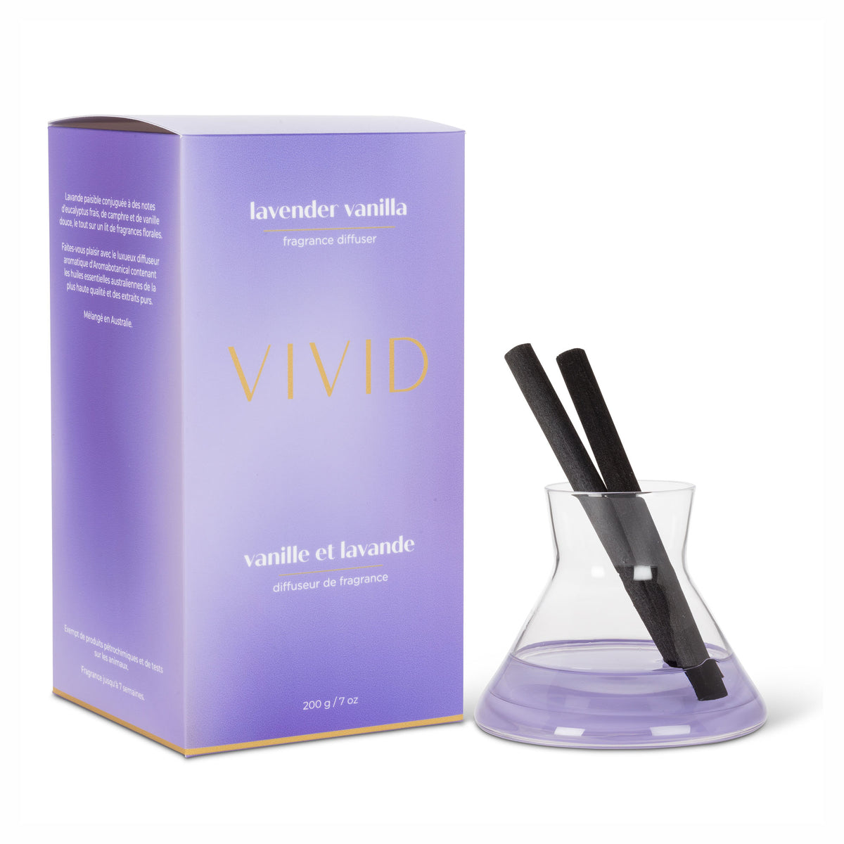 Diffuseur moderne au parfum de vanille et lavande, 200 g