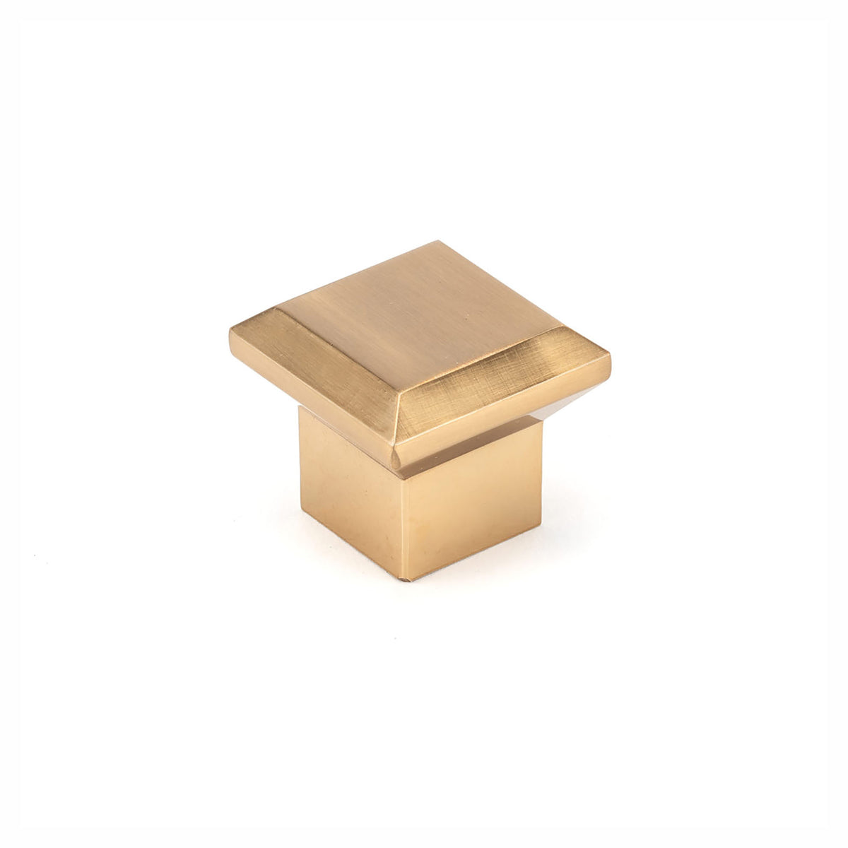 Bouton Lucca en métal Or Aurum brossé, 33 mm x 33 mm