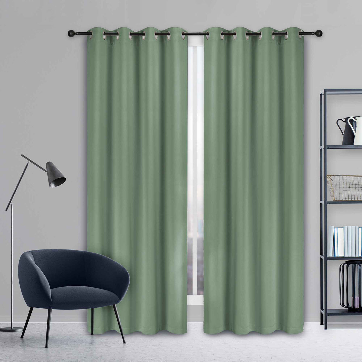 Panneau de rideau coupe-lumière, 54'' x 84'' (vert nénuphar)