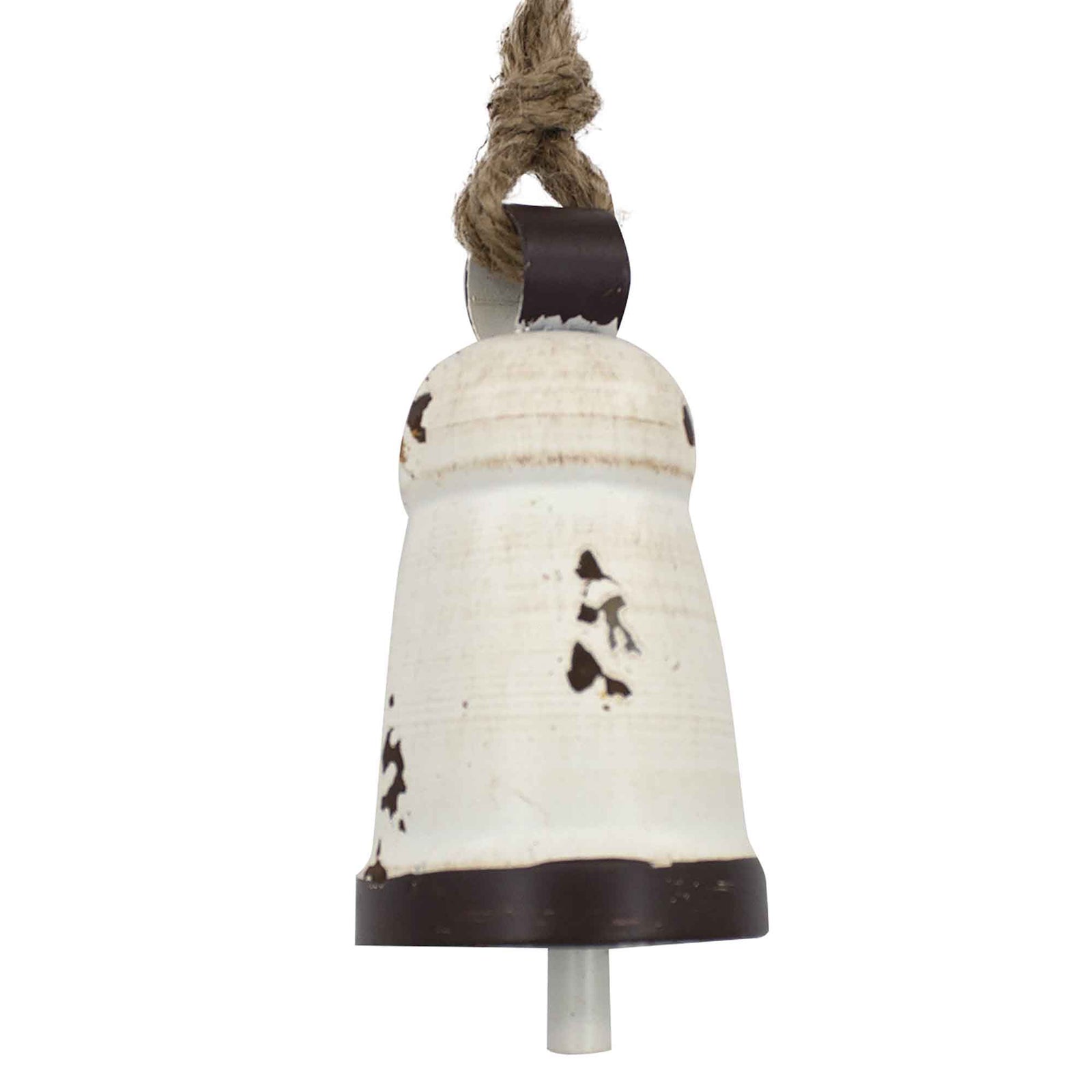 Ornement de cloche en métal blanc, 5''
