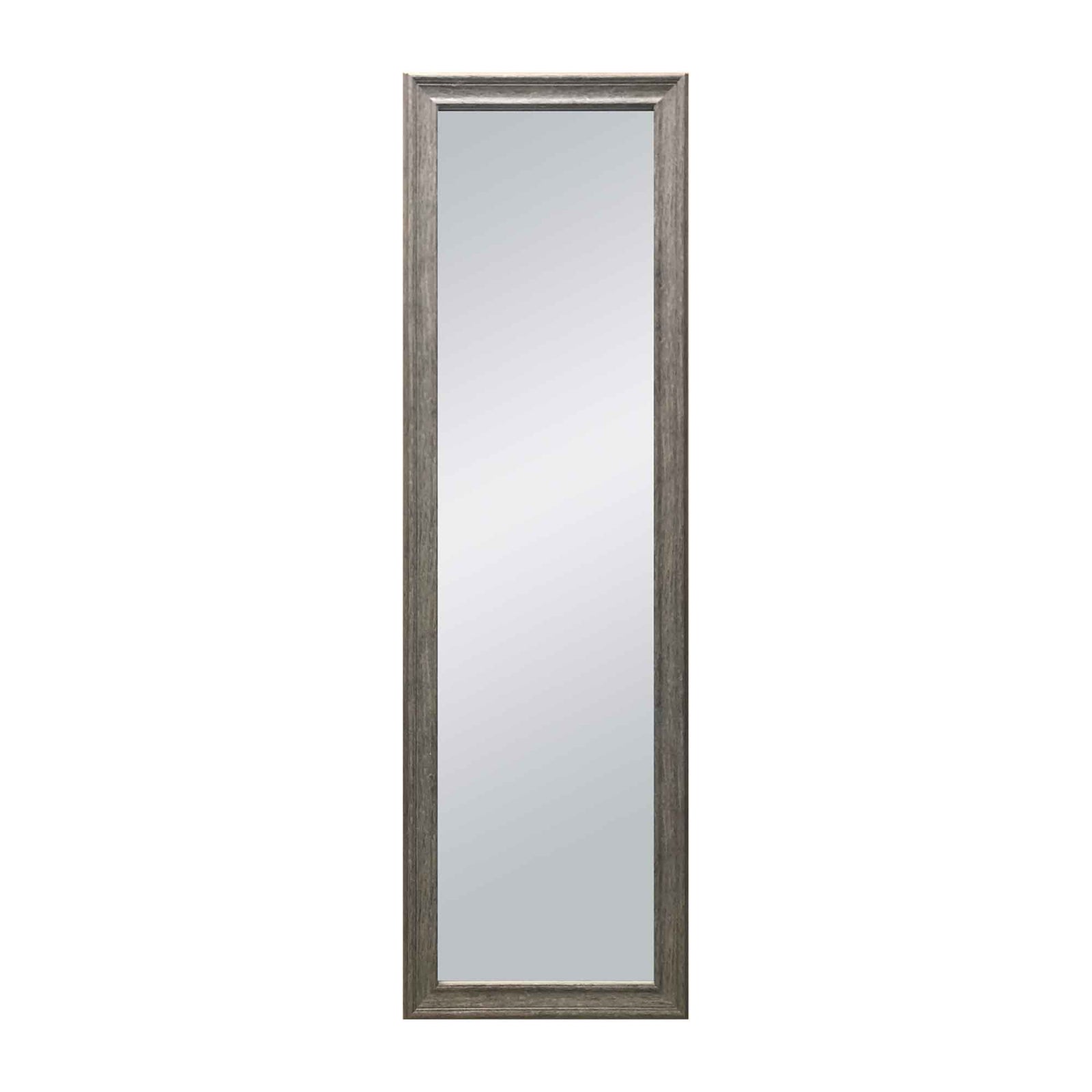Long miroir de 12" x 48" avec bordure, gris