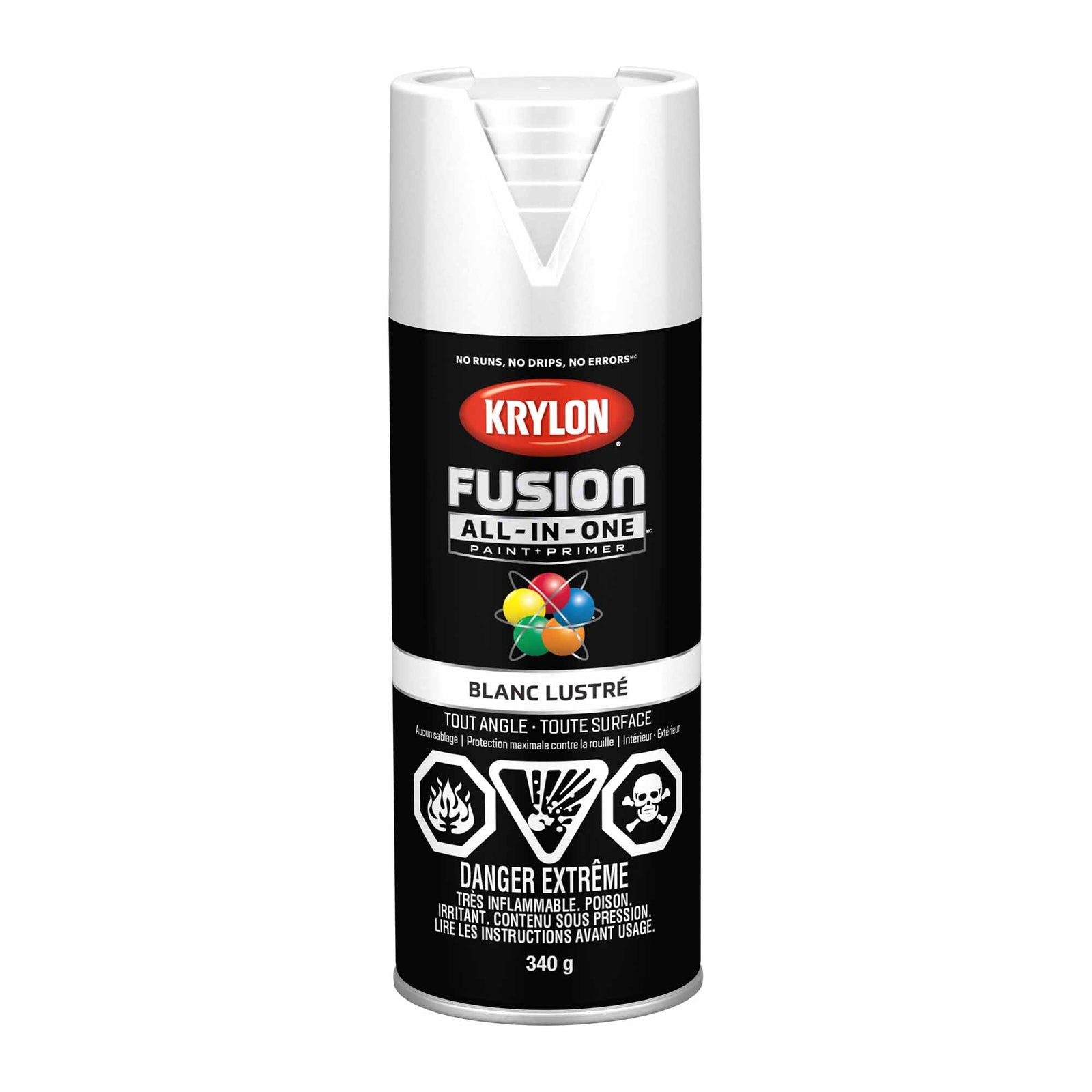 Krylon Fusion All-In-One aérosol blanc lustré, 340 g