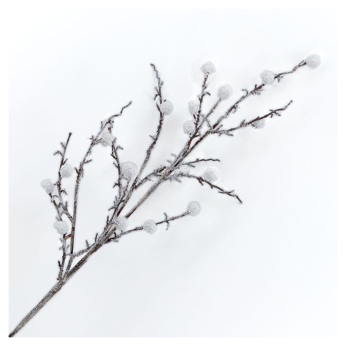 Décoration de branche avec baies blanches, 35-1/2"