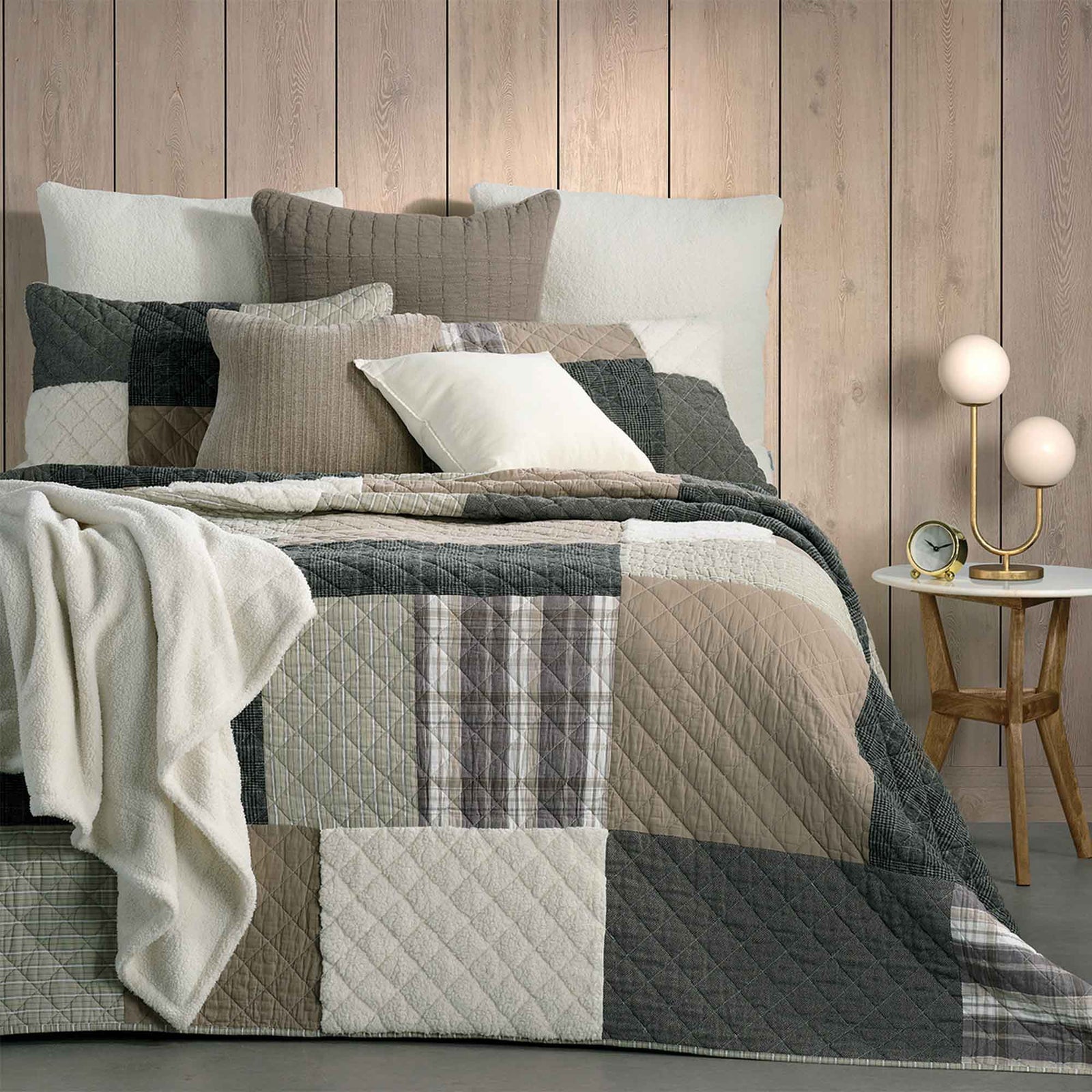 Courtepointe patchwork Theory, king (104'' x 100'')