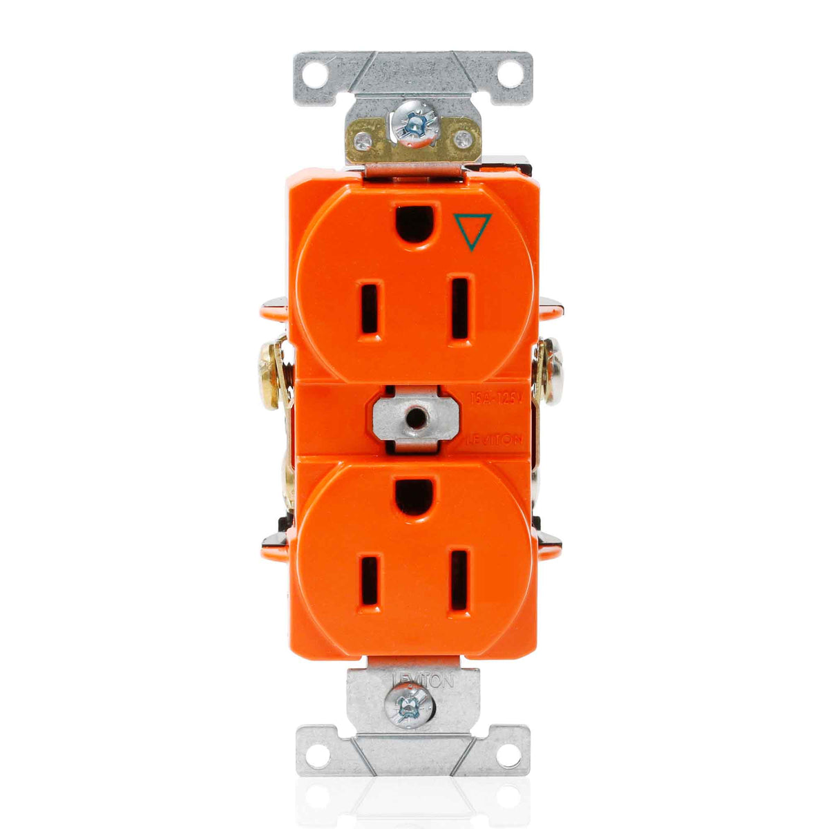 Prise double de 15 A /125 V, orange