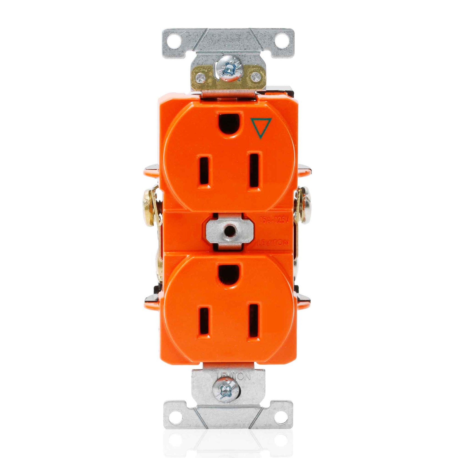 Prise double de 15 A /125 V, orange