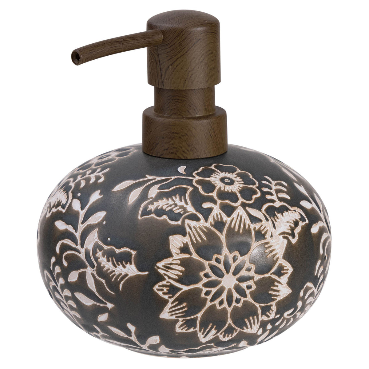 Pompe à savon Fiore en céramique, vert