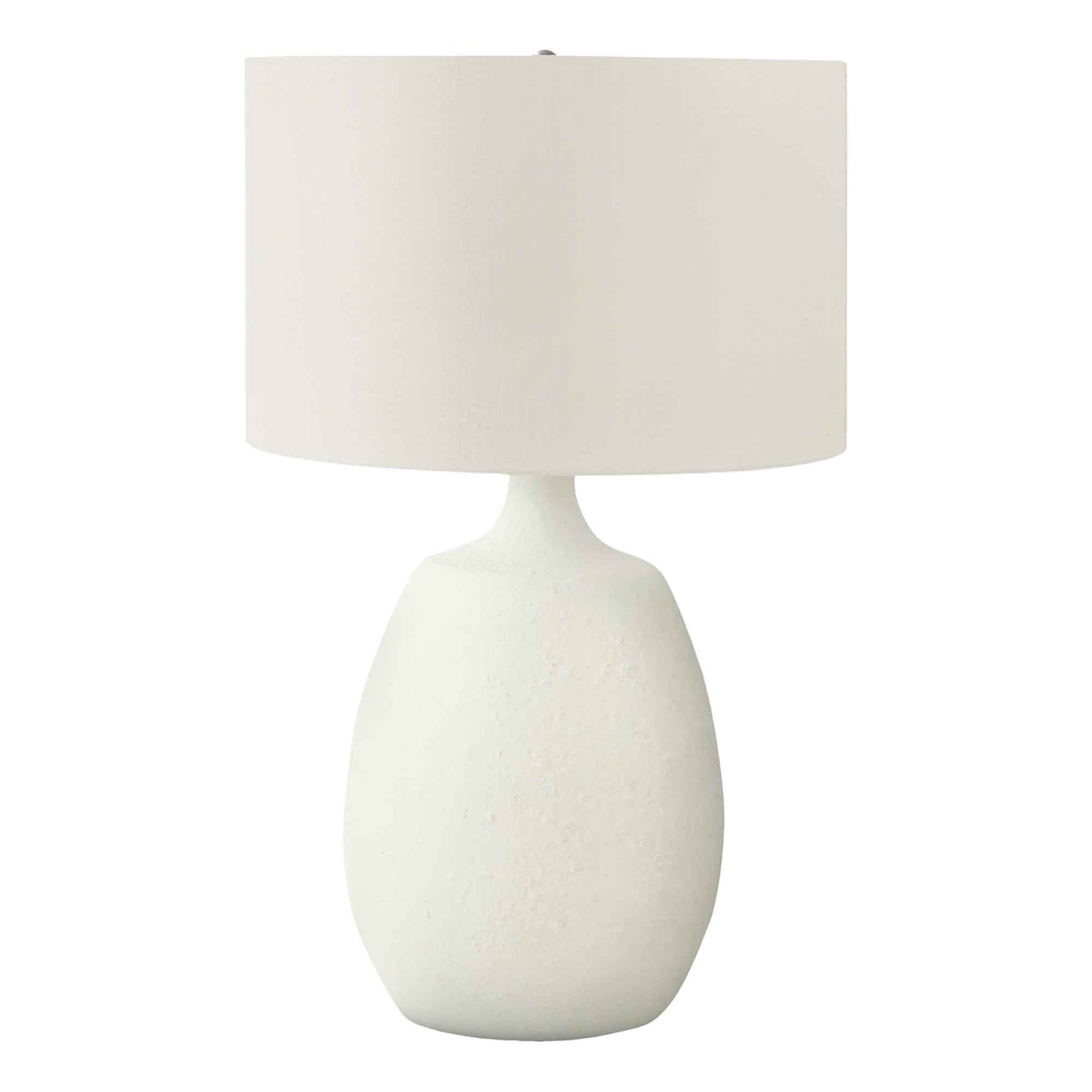 Lampe de table en résine crème avec abat-jour ivoire, 26"