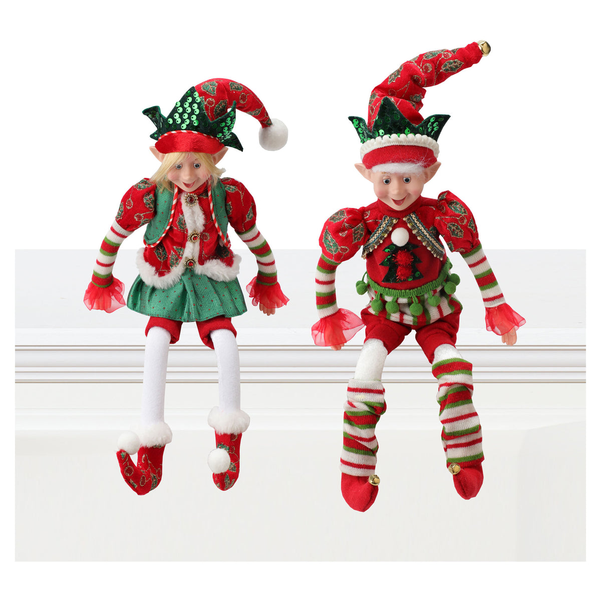 Décoration de lutin flexible en tissu, 17,71" (choix entre 2 modèles)