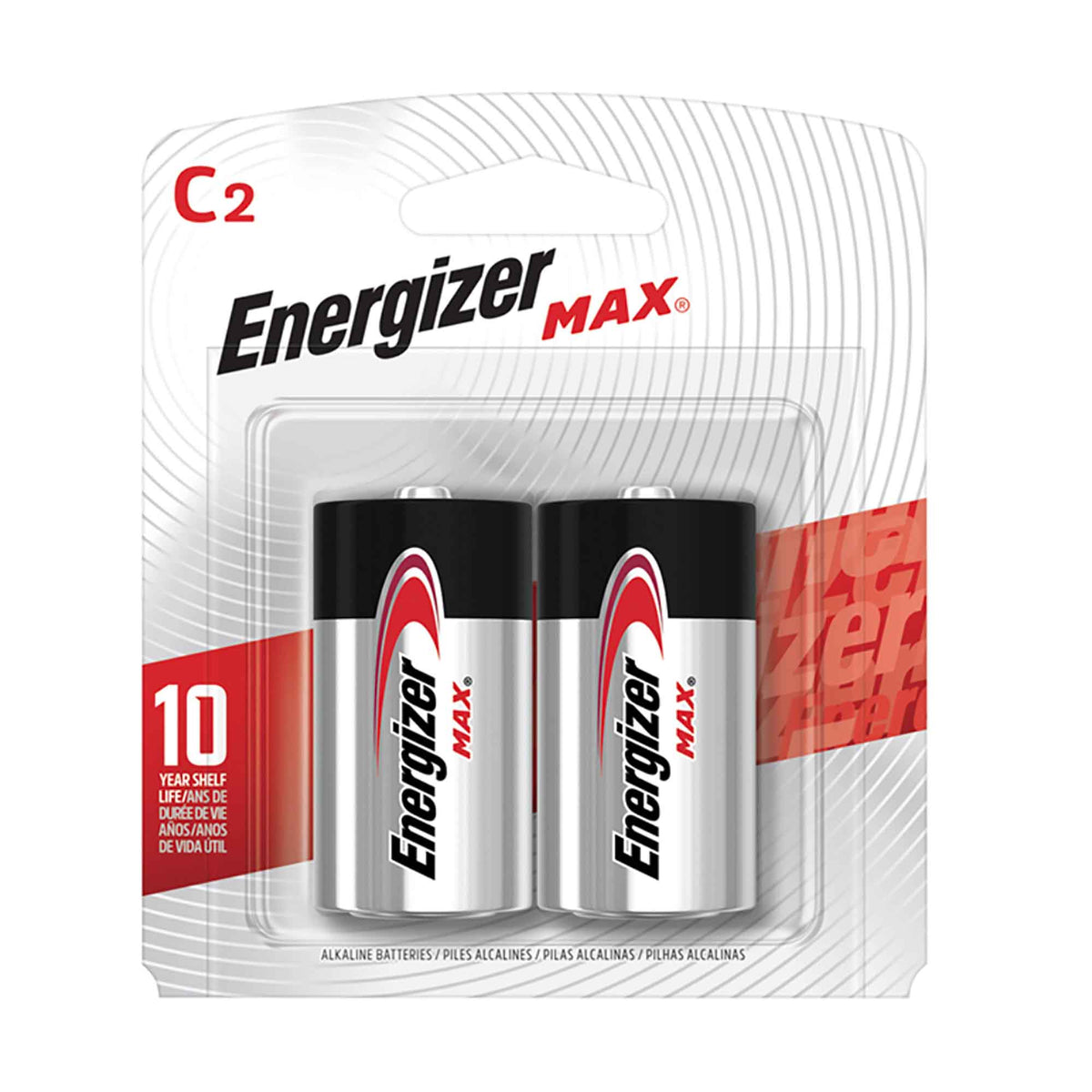 Pile C Energizer Max, 2 unités