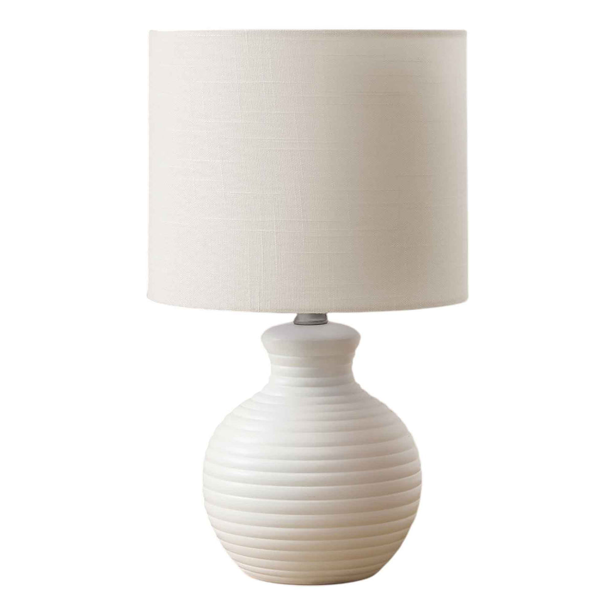 Lampe de table en résine avec abat-jour, 15,5'' (crème et ivoire)