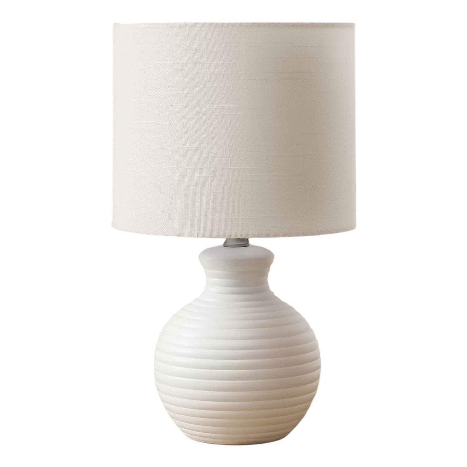 Lampe de table en résine avec abat-jour, 15,5'' (crème et ivoire)
