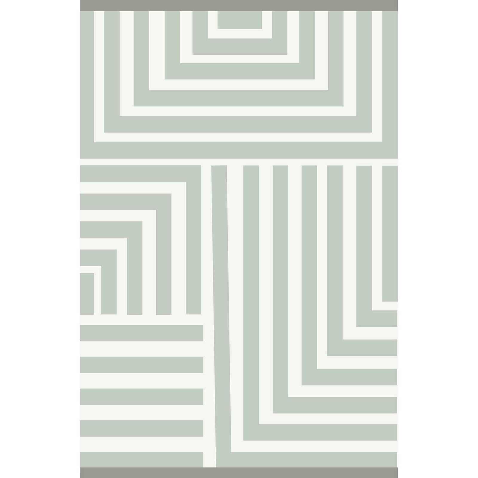 Tapis d'extérieur tissé, labyrinthe (6' x 9')