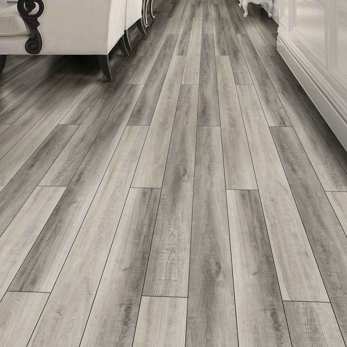 Plancher de vinyle SPC Yukon Grey de 4,5 mm, 5'' x 48''