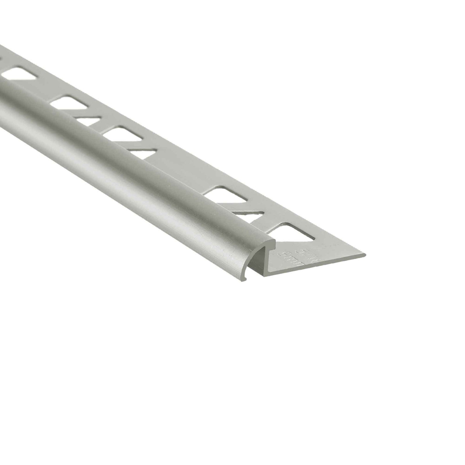 Bordure de carrelage ronde argent satiné anodisé, 5/16" x 8'