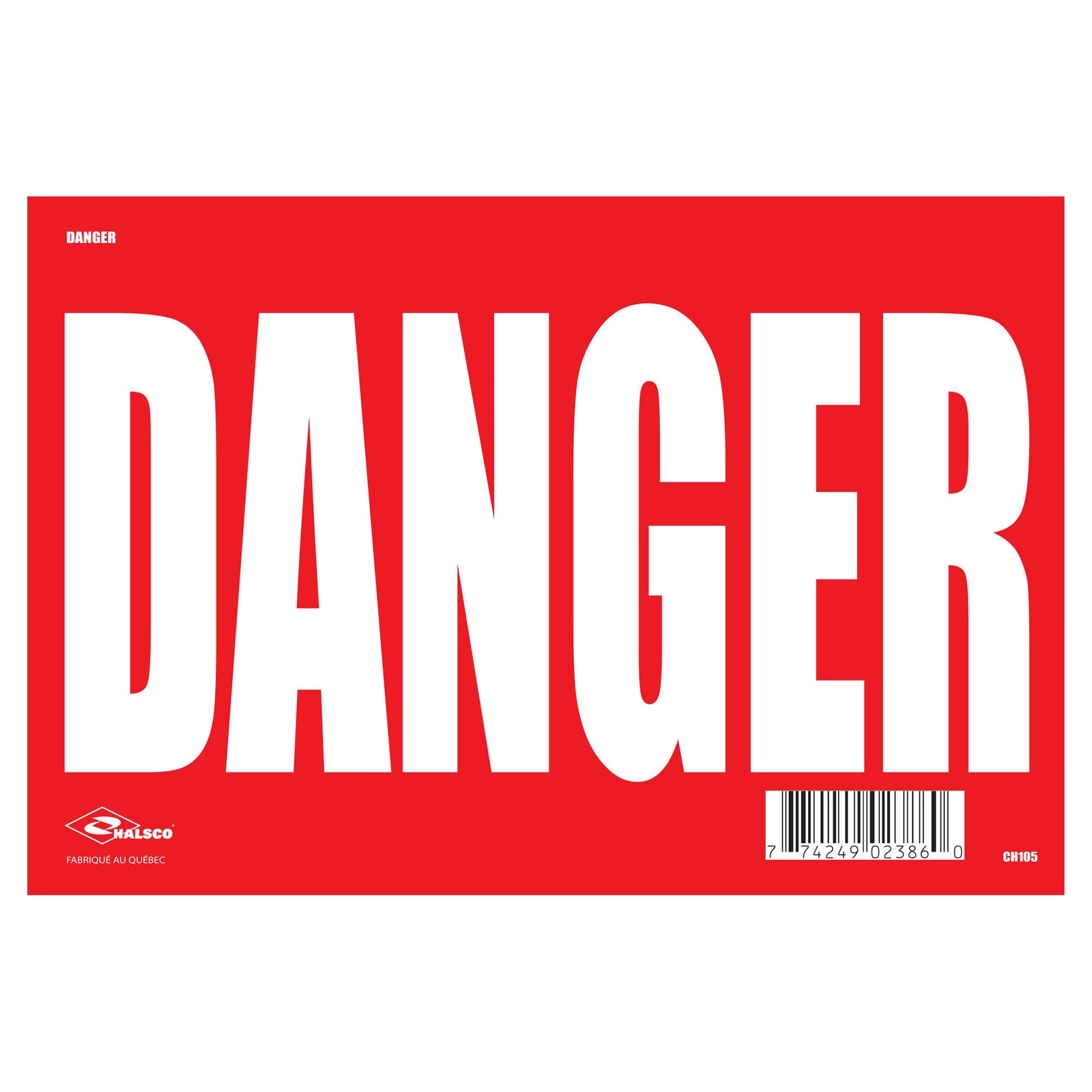 Affiche "Danger", 8" x 12"