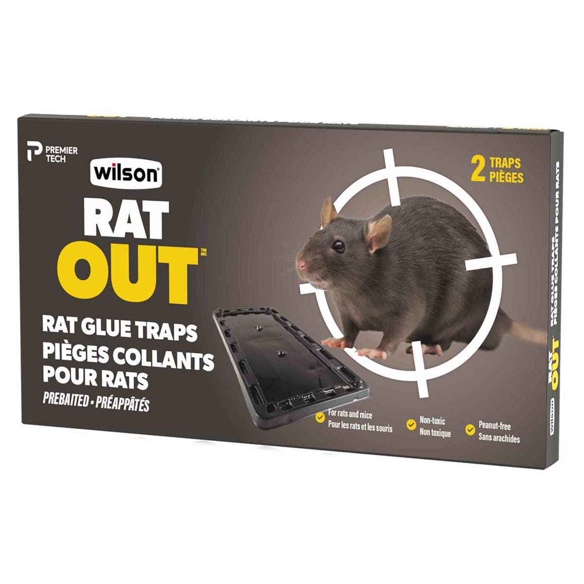Piège à colle pour rats Wilson RAT OUT, 2 unités