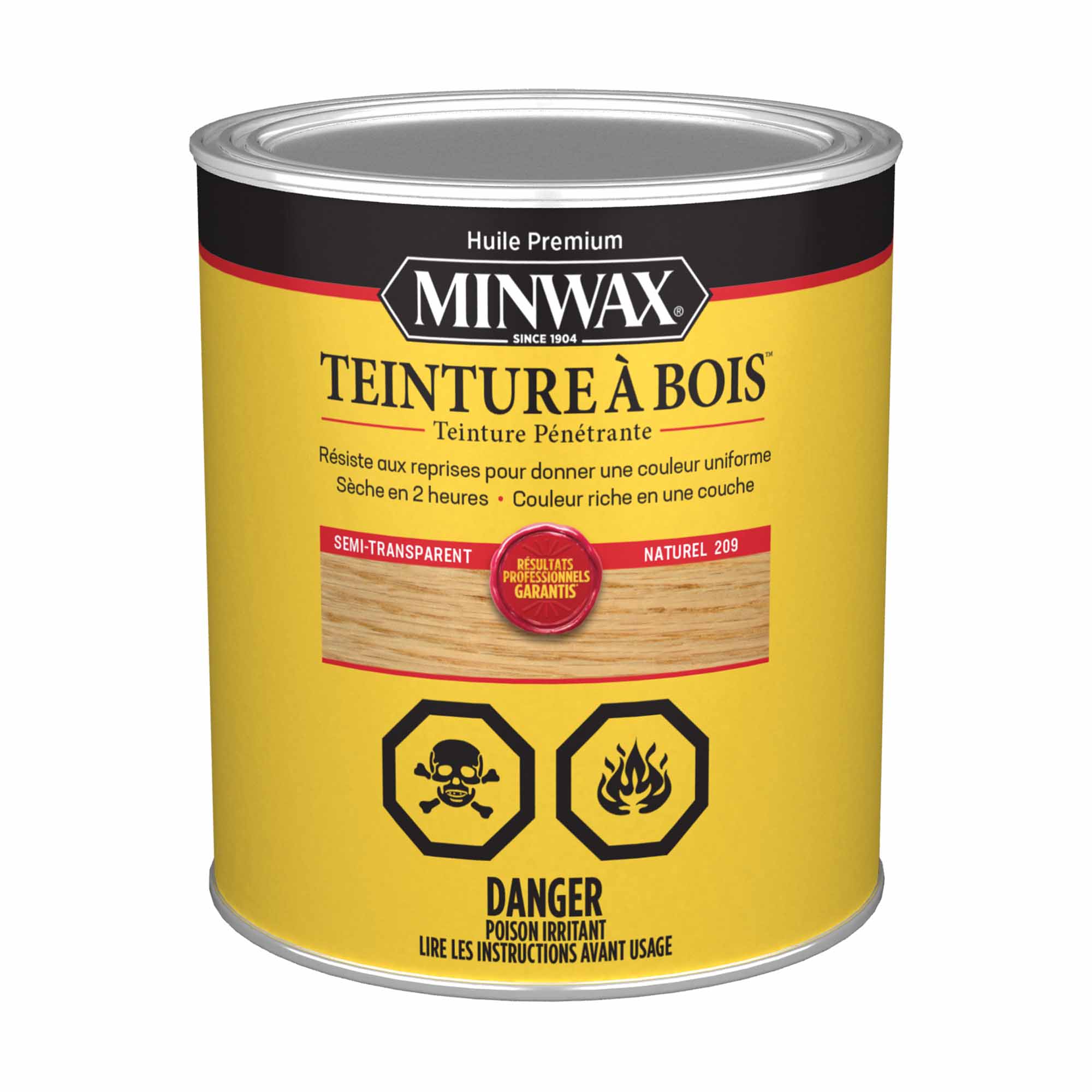 Minwax teinture à bois semi-transparent naturel, 946 ml