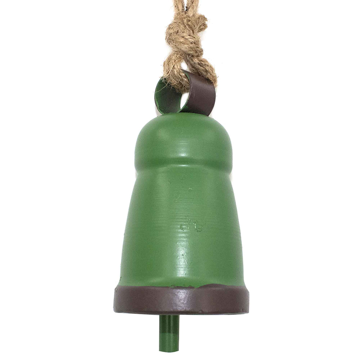 Ornement de cloche en métal vert, 5''