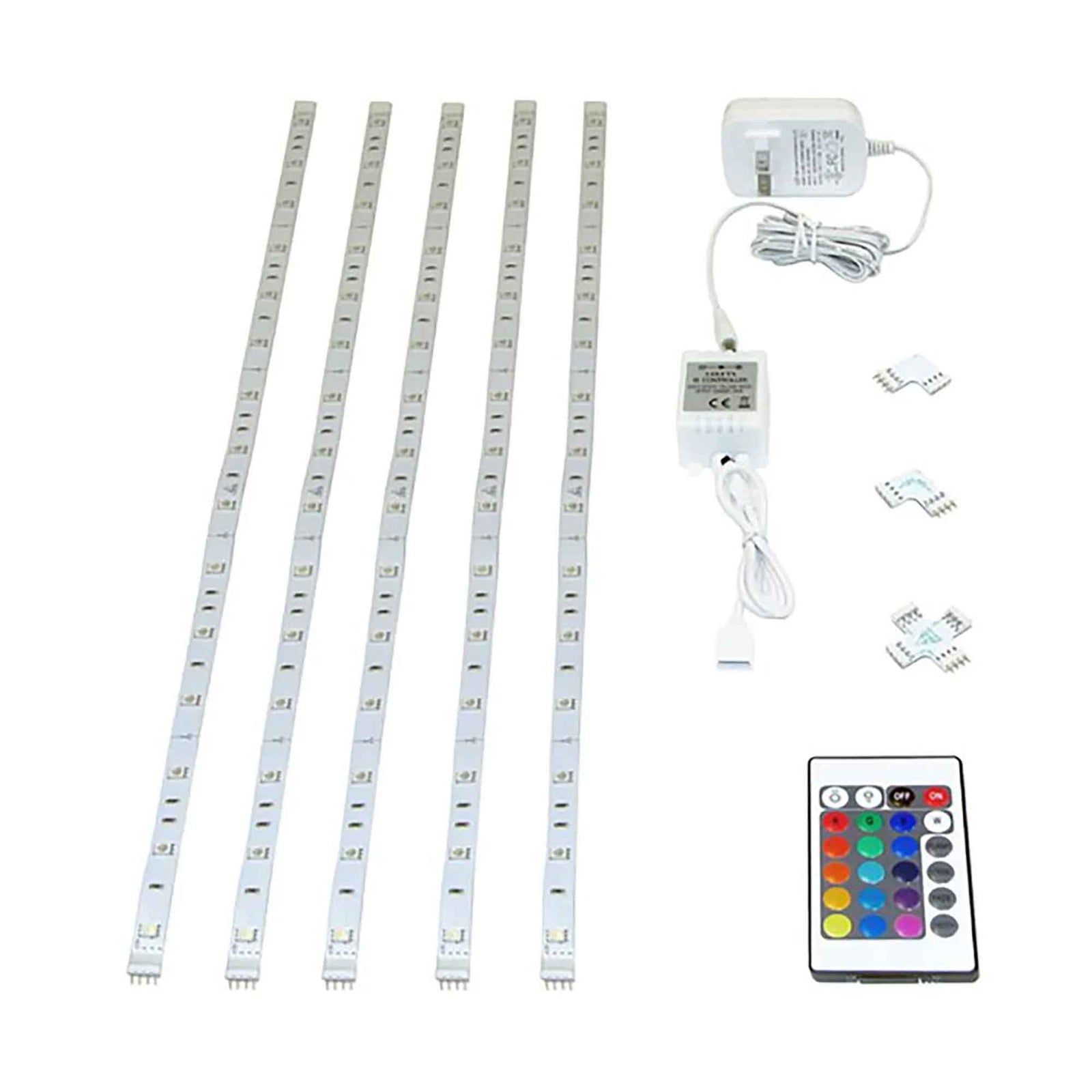 Ensemble de 5 rubans lumineux DEL RGB flexibles, 5 m