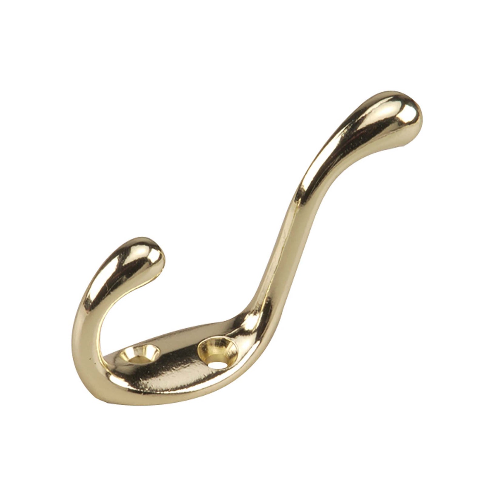 Crochet robuste au fini laiton à vêtements # 235, 3-1/2''