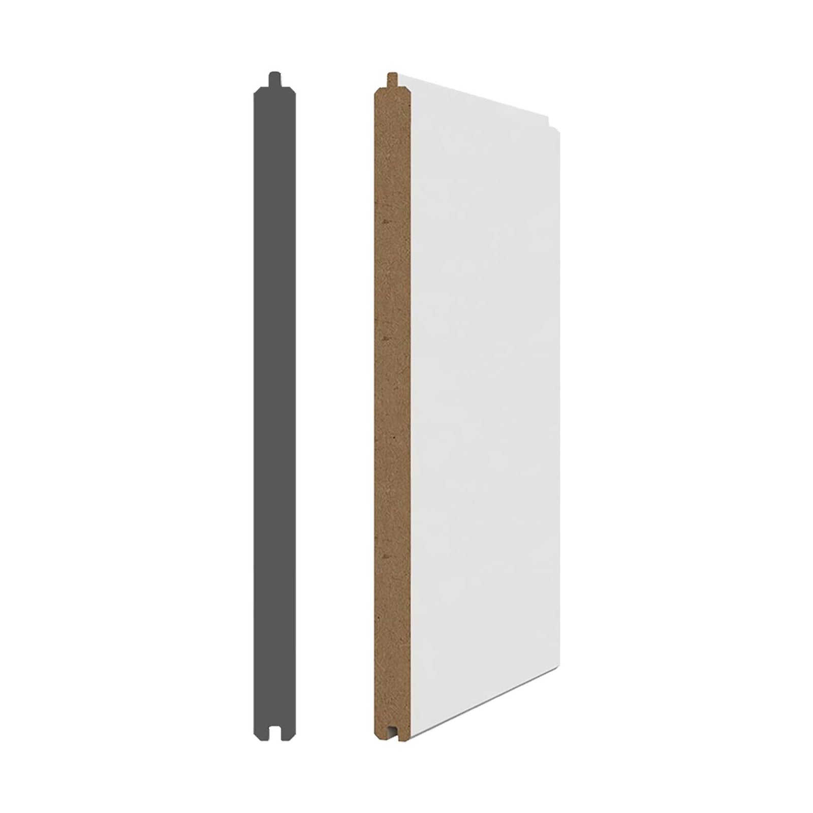 Lambris en MDF avec apprêt blanc 3/8'' x 6'' x 8'
