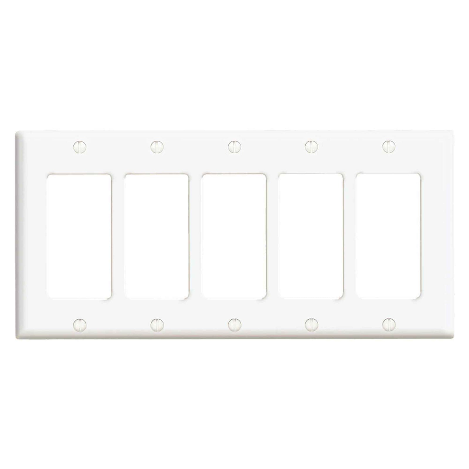 Plaque murale Decora pour 5 dispositifs, blanc