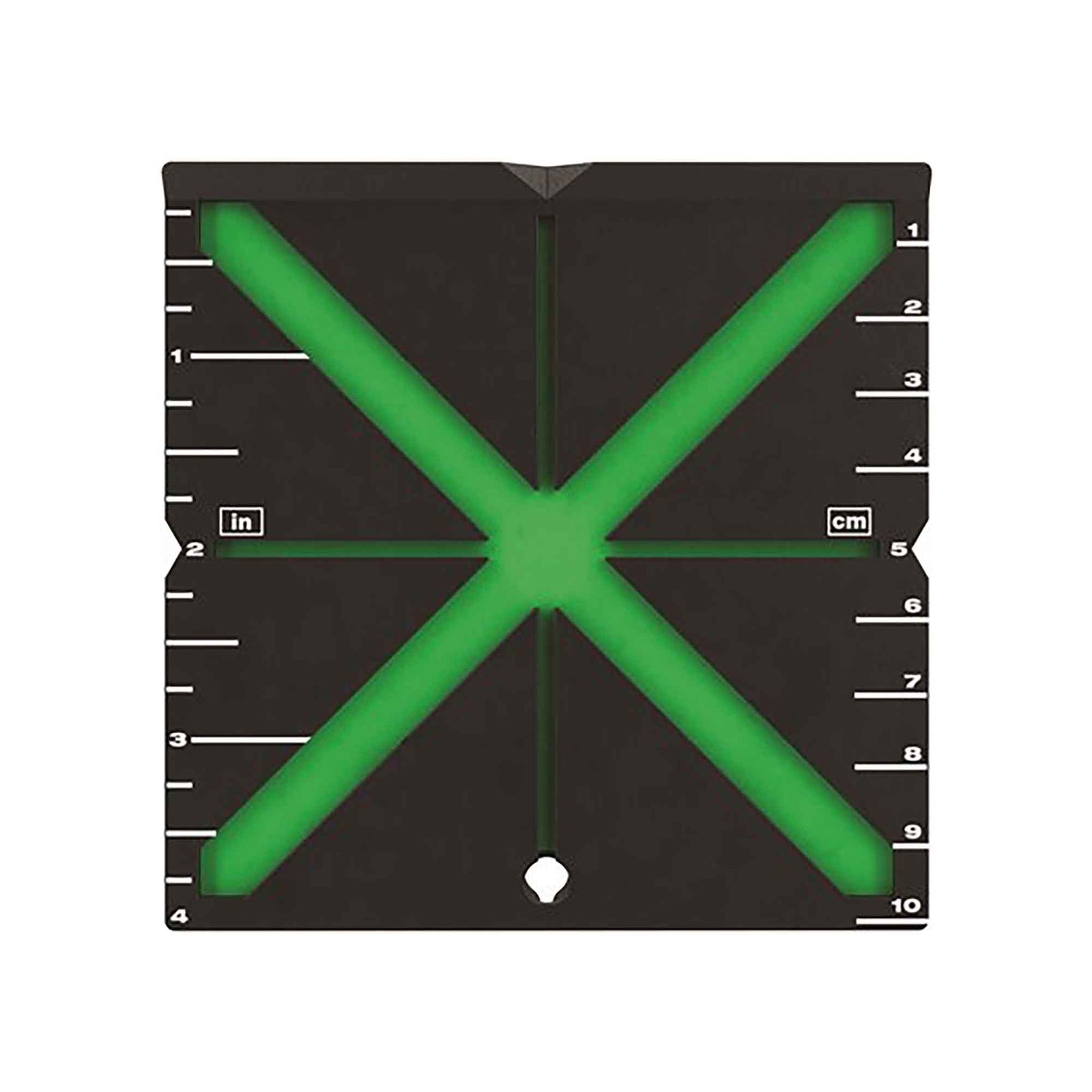 Cible d’alignement de laser réactive, incréments de 1/4'' et 1 cm