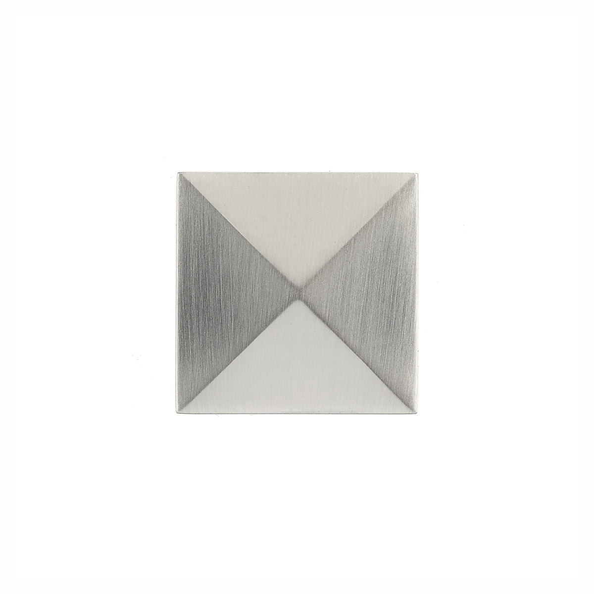 Bouton Mckenzie en métal, 32 mm x 32 mm (nickel brossé)
