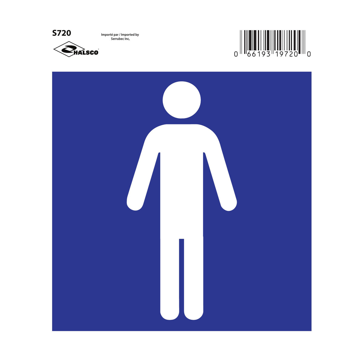 Affiche "Toilette pour hommes", 6" x 6"