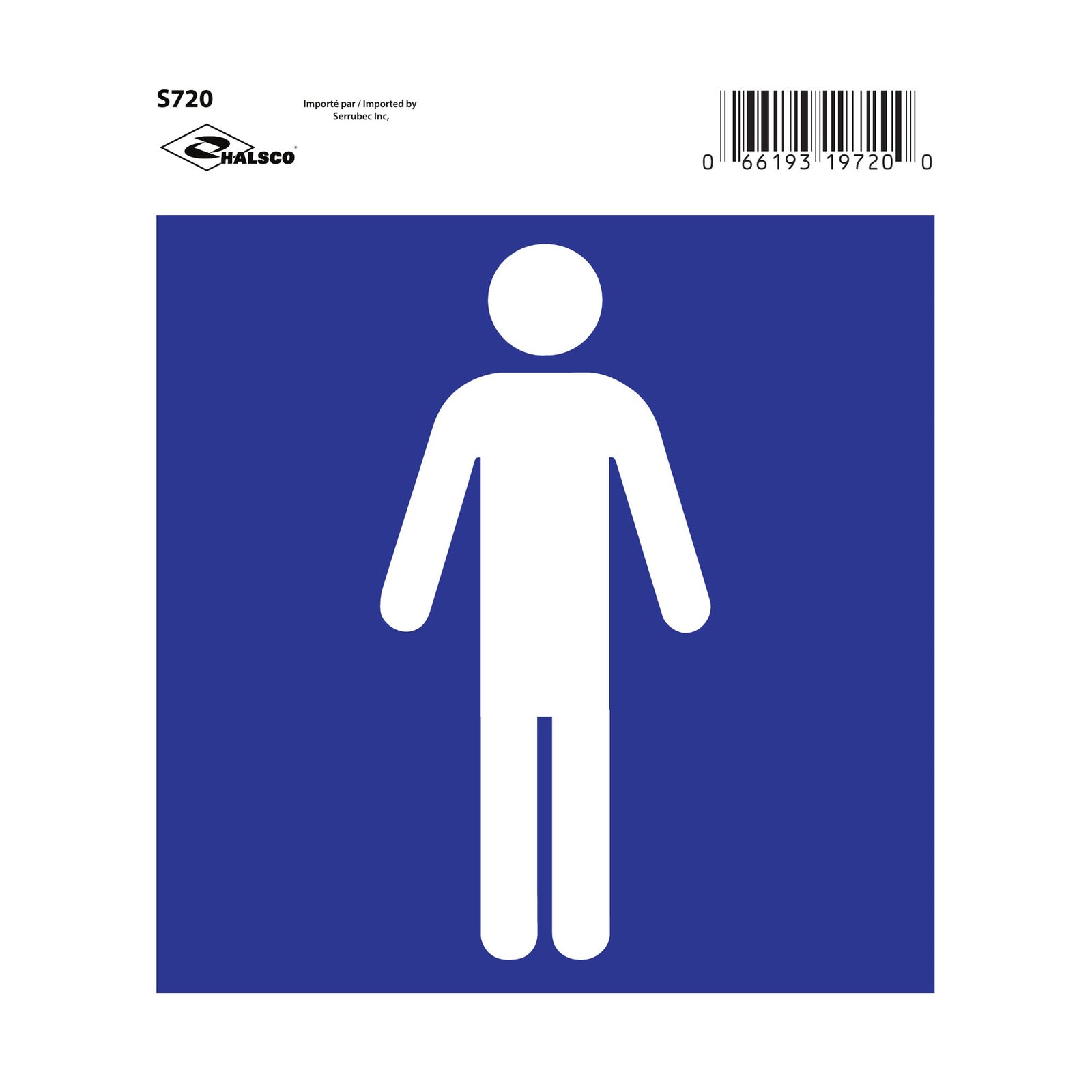 Affiche "Toilette pour hommes", 6" x 6"