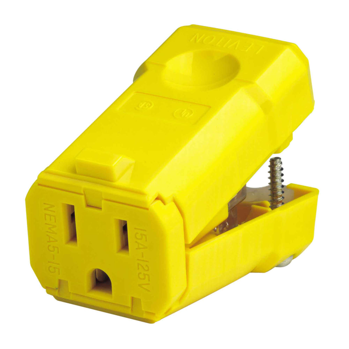 Connecteur de corps Python de 15 A /125 V, jaune